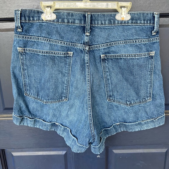 Classic Blue Denim Rolled-Hem Women's Shorts - Picture 2 of 6